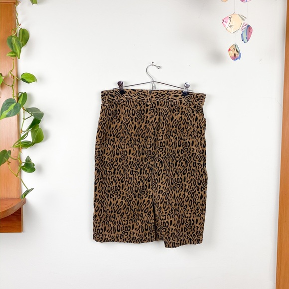 Kikit Dresses & Skirts - Corduroy Animal Print Leopard Print Kikit Skirt 10